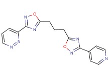 3-(5-{3-[3-(4-pyridinyl)-1,2,4-oxadiazol-5-yl]propyl}-1,2,4-oxadiazol-3-yl)pyridazine