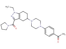 1-(4-{4-[1-ethyl-3-(1-pyrrolidinylcarbonyl)-4,5,6,7-tetrahydro-1H-indazol-5-yl]-1-piperazinyl}phenyl)ethanone