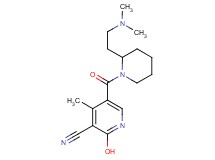 5-({2-[2-(dimethylamino)ethyl]-1-piperidinyl}carbonyl)-2-hydroxy-4-methylnicotinonitrile