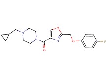 1-(cyclopropylmethyl)-4-({2-[(4-fluorophenoxy)methyl]-1,3-oxazol-4-yl}carbonyl)piperazine