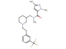 N,1,3-trimethyl-N-[(1-{2-[3-(trifluoromethyl)phenyl]ethyl}-3-piperidinyl)methyl]-1H-pyrazole-5-carboxamide