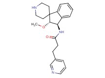 N-[rel-(2R,3R)-2-methoxy-2,3-dihydrospiro[indene-1,4'-piperidin]-3-yl]-3-(3-pyridinyl)propanamide dihydrochloride