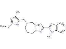 5-[(2-ethyl-4-methyl-1H-imidazol-5-yl)methyl]-2-(1-methyl-1H-benzimidazol-2-yl)-5,6,7,8-tetrahydro-4H-pyrazolo[1,5-a][1,4]diazepine