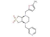 (4aR*,7aS*)-1-[(5-methyl-2-furyl)methyl]-4-(3-pyridinylmethyl)octahydrothieno[3,4-b]pyrazine 6,6-dioxide