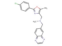 1-[2-(4-chlorophenyl)-5-methyl-1,3-oxazol-4-yl]-N-methyl-N-(6-quinoxalinylmethyl)methanamine