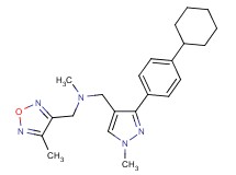 1-[3-(4-cyclohexylphenyl)-1-methyl-1H-pyrazol-4-yl]-N-methyl-N-[(4-methyl-1,2,5-oxadiazol-3-yl)methyl]methanamine