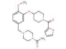 1-acetyl-4-(3-{[1-(2-furoyl)-4-piperidinyl]oxy}-4-methoxybenzyl)piperazine