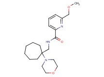 6-(methoxymethyl)-N-[(1-morpholin-4-ylcycloheptyl)methyl]pyridine-2-carboxamide