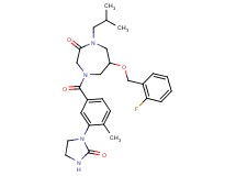 6-[(2-fluorobenzyl)oxy]-1-isobutyl-4-[4-methyl-3-(2-oxo-1-imidazolidinyl)benzoyl]-1,4-diazepan-2-one