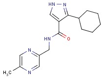 3-cyclohexyl-N-[(5-methylpyrazin-2-yl)methyl]-1H-pyrazole-4-carboxamide