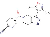 5-{[3-(3,5-dimethylisoxazol-4-yl)-1,4,6,7-tetrahydro-5H-pyrazolo[4,3-c]pyridin-5-yl]carbonyl}pyridine-2-carbonitrile