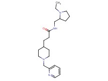 N-[(1-ethyl-2-pyrrolidinyl)methyl]-3-[1-(2-pyridinylmethyl)-4-piperidinyl]propanamide