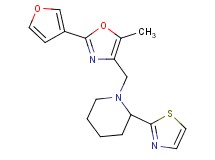 1-{[2-(3-furyl)-5-methyl-1,3-oxazol-4-yl]methyl}-2-(1,3-thiazol-2-yl)piperidine
