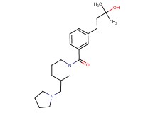 2-methyl-4-(3-{[3-(1-pyrrolidinylmethyl)-1-piperidinyl]carbonyl}phenyl)-2-butanol