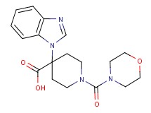 4-(1H-benzimidazol-1-yl)-1-(morpholin-4-ylcarbonyl)piperidine-4-carboxylic acid