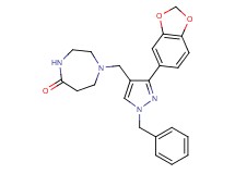 1-{[3-(1,3-benzodioxol-5-yl)-1-benzyl-1H-pyrazol-4-yl]methyl}-1,4-diazepan-5-one
