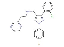 N-{[3-(2-chlorophenyl)-1-(4-fluorophenyl)-1H-pyrazol-4-yl]methyl}-2-(2-pyrazinyl)ethanamine