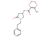 3-methyl-N-[5-oxo-1-(2-phenylethyl)-3-pyrrolidinyl]-5,6-dihydro-1,4-dioxine-2-carboxamide