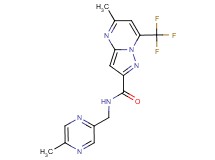 5-methyl-N-[(5-methylpyrazin-2-yl)methyl]-7-(trifluoromethyl)pyrazolo[1,5-a]pyrimidine-2-carboxamide
