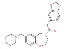 4-(1,3-benzodioxol-5-ylacetyl)-7-(4-morpholinylmethyl)-2,3,4,5-tetrahydro-1,4-benzoxazepine
