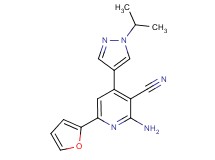 2-amino-6-(2-furyl)-4-(1-isopropyl-1H-pyrazol-4-yl)nicotinonitrile