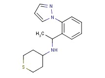 N-{1-[2-(1H-pyrazol-1-yl)phenyl]ethyl}tetrahydro-2H-thiopyran-4-amine