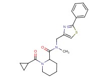 1-(cyclopropylcarbonyl)-N-methyl-N-[(2-phenyl-1,3-thiazol-4-yl)methyl]-2-piperidinecarboxamide