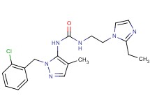 N-[1-(2-chlorobenzyl)-4-methyl-1H-pyrazol-5-yl]-N'-[2-(2-ethyl-1H-imidazol-1-yl)ethyl]urea