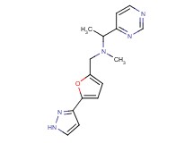 N-methyl-N-{[5-(1H-pyrazol-3-yl)-2-furyl]methyl}-1-pyrimidin-4-ylethanamine
