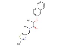 N-methyl-N-[(2-methyl-1,3-thiazol-4-yl)methyl]-2-(2-naphthyloxy)propanamide