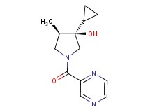 (3R*,4R*)-3-cyclopropyl-4-methyl-1-(2-pyrazinylcarbonyl)-3-pyrrolidinol