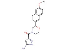 3-{[2-(6-methoxy-2-naphthyl)morpholin-4-yl]carbonyl}-1H-pyrazol-5-amine