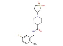 1-(1,1-dioxidotetrahydro-3-thienyl)-N-(5-fluoro-2-methylbenzyl)piperidine-4-carboxamide