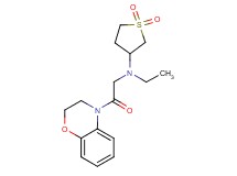 N-[2-(2,3-dihydro-4H-1,4-benzoxazin-4-yl)-2-oxoethyl]-N-ethyltetrahydro-3-thiophenamine 1,1-dioxide