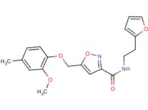 N-[2-(2-furyl)ethyl]-5-[(2-methoxy-4-methylphenoxy)methyl]isoxazole-3-carboxamide