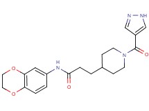 N-(2,3-dihydro-1,4-benzodioxin-6-yl)-3-[1-(1H-pyrazol-4-ylcarbonyl)piperidin-4-yl]propanamide