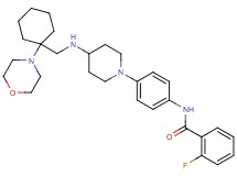 2-fluoro-N-{4-[4-({[1-(4-morpholinyl)cyclohexyl]methyl}amino)-1-piperidinyl]phenyl}benzamide