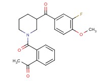 1-(2-{[3-(3-fluoro-4-methoxybenzoyl)-1-piperidinyl]carbonyl}phenyl)ethanone