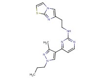 N-(2-imidazo[2,1-b][1,3]thiazol-6-ylethyl)-4-(3-methyl-1-propyl-1H-pyrazol-4-yl)-2-pyrimidinamine