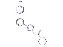 3-methyl-6-(3-{1-[2-oxo-2-(1-piperidinyl)ethyl]-1H-pyrazol-3-yl}phenyl)pyridazine