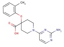 1-(2-aminopyrimidin-4-yl)-4-(2-methylphenoxy)piperidine-4-carboxylic acid
