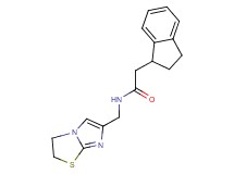 N-(2,3-dihydroimidazo[2,1-b][1,3]thiazol-6-ylmethyl)-2-(2,3-dihydro-1H-inden-1-yl)acetamide