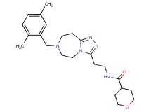 N-{2-[7-(2,5-dimethylbenzyl)-6,7,8,9-tetrahydro-5H-[1,2,4]triazolo[4,3-d][1,4]diazepin-3-yl]ethyl}tetrahydro-2H-pyran-4-carboxamide