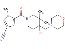 5-{[4-hydroxy-3,3-dimethyl-4-(morpholin-4-ylmethyl)piperidin-1-yl]carbonyl}-1-methyl-1H-pyrrole-3-carbonitrile