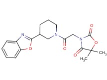 3-{2-[3-(1,3-benzoxazol-2-yl)piperidin-1-yl]-2-oxoethyl}-5,5-dimethyl-1,3-oxazolidine-2,4-dione