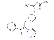 3-{[3-(3,5-dimethyl-1H-pyrazol-1-yl)pyrrolidin-1-yl]methyl}-2-phenylimidazo[1,2-a]pyrimidine
