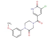 4-[(5-chloro-6-oxo-1,6-dihydro-3-pyridinyl)carbonyl]-1-(3-methoxyphenyl)-2-piperazinone