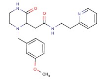 2-[1-(3-methoxybenzyl)-3-oxo-2-piperazinyl]-N-[2-(2-pyridinyl)ethyl]acetamide