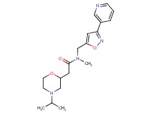 2-(4-isopropyl-2-morpholinyl)-N-methyl-N-{[3-(3-pyridinyl)-5-isoxazolyl]methyl}acetamide