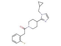 4-[1-(cyclopropylmethyl)-1H-imidazol-2-yl]-1-[(2-fluorophenyl)acetyl]piperidine